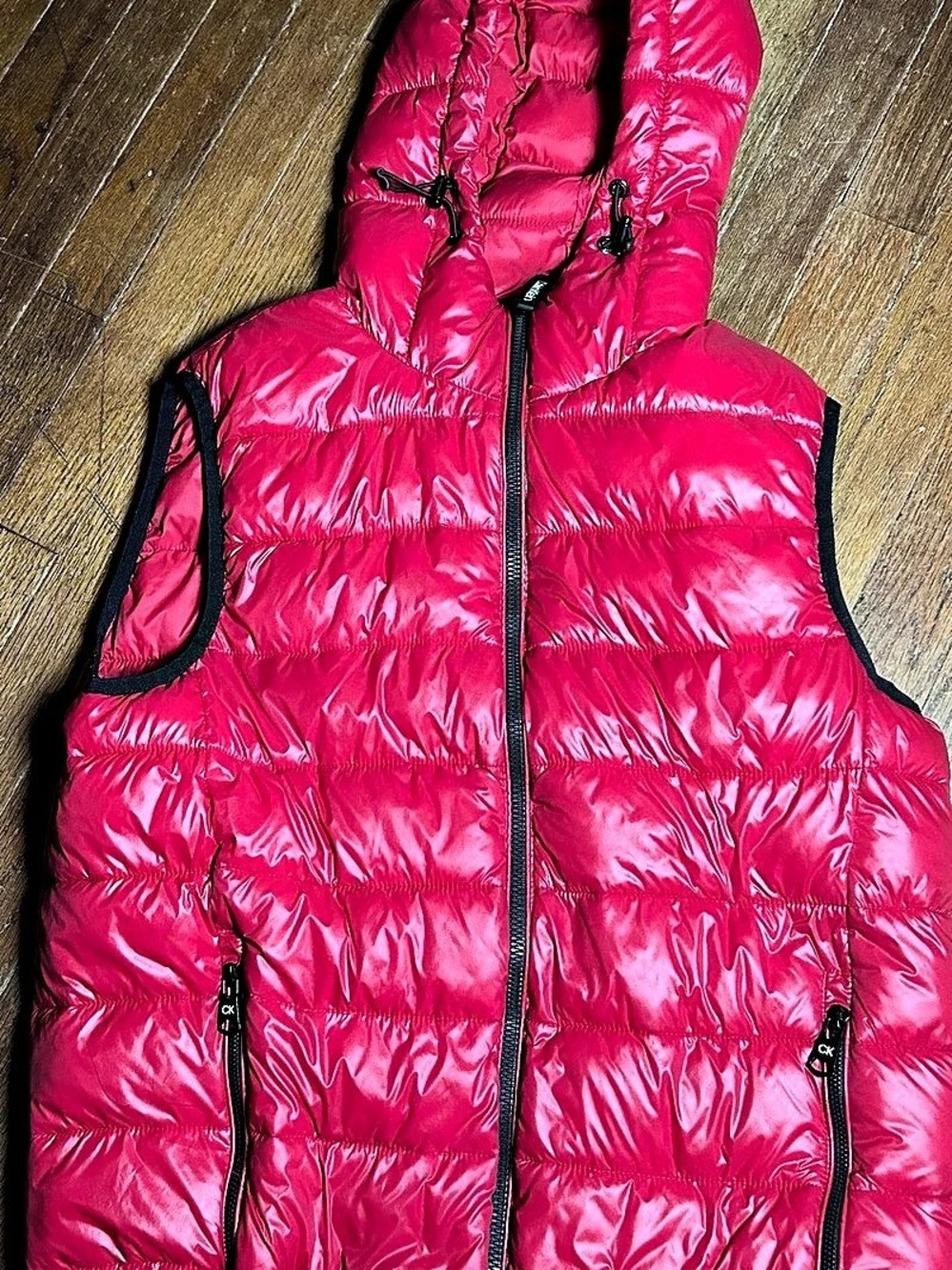 Calvin Klein Water-Resistant Puffer Vest (Red, Size Medium)